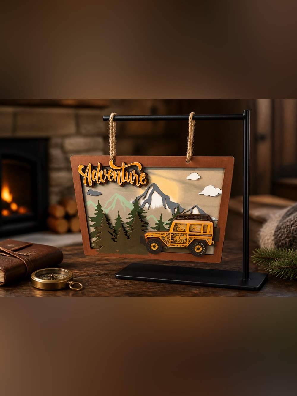 3D Adventure Wall Hanging Sign
